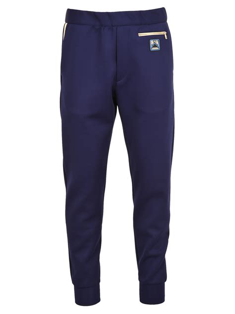 prada track pants blue|Prada technical pants.